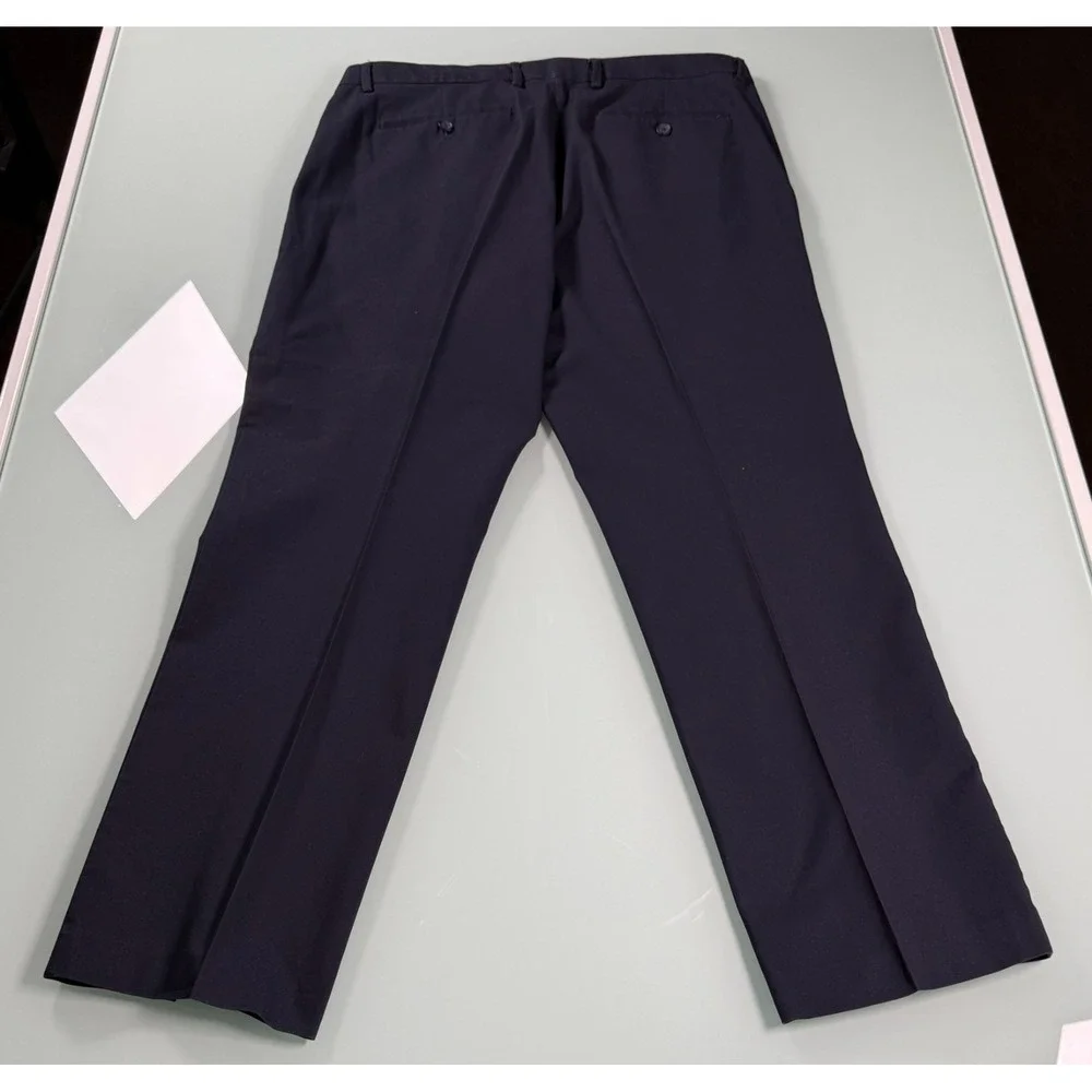 Banana Republic Slim Fit Chino Pants Mens Navy Non-Iron Flat Front Preppy -34x30
